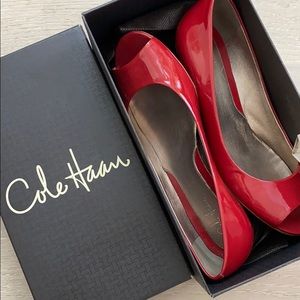 Red Patent Cole Haan Heel